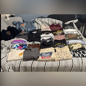 Clothing bundle; volcom, vans, Santa Cruz, brixton, Levi, salty crew, etc.